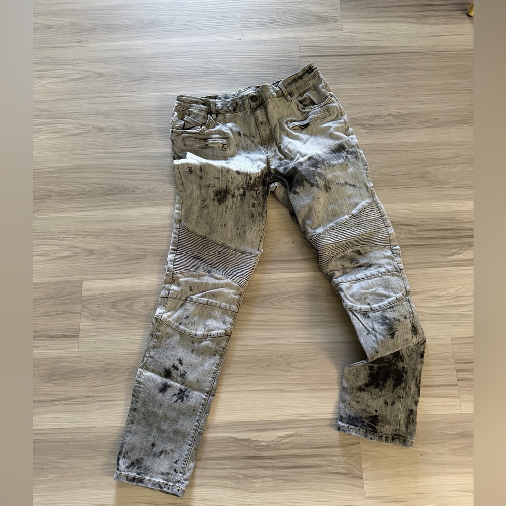 Embellish Tie-Dye Distressed Jeans size 40/32